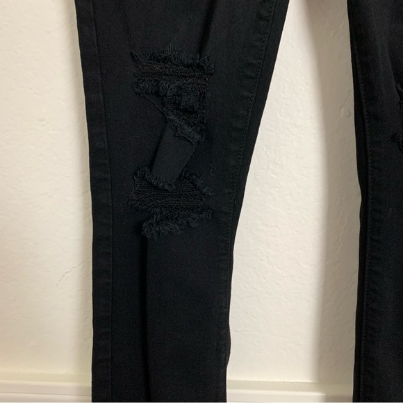 Paige Verdugo Ankle Black Jeans Distressed Women’s Size 27 Ripped Knees Skinny - Picture 10 of 17
